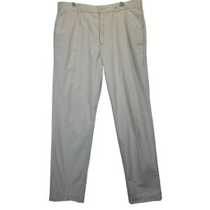 Banana Republic Mens‎ Pin Stripe Flat Front Chino Pants 36X34 Khaki Preppy